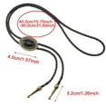 thumbnail image 5 of Traditional Leather Cord Necklace Golden Plated Clasp Bolo Tie Cowboy Accessory, 5 of 9