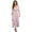 Axolotl Daisy Flower, variant on Blue Flower Oil Painting Print Long Sleeve Maxi Dress for Women V-Neck Flowy A-Line Dresses with Side Pockets Soft Casual Dress for Party Wedding, M