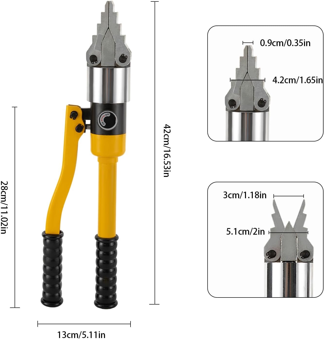 Hydraulic Flange Spreader, YQ-30 Portable 8 T Hand-held Integrated Hydraulic Spreader Dividing Tool Kit, Hydraulic Expansion Machine Manual Flange Splitter for Pipeline Repair Construction