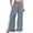 Light Blue, variant on KHONTS Women's Wide Leg Pants High Waist Ruffle Hem Casual Loose Cropped Trousers Solid Color Lightweight Pants for Daily Wear Orange XL