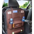 thumbnail image 1 of Car Seat Back Storage Organizer Bag Multifunction Small Table Storage Stowing Tidying Pocket Universal Leather Car Hanging Bag, 1 of 5