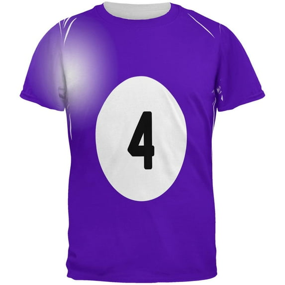 Halloween Billiard Pool Ball Four Costume All Over Mens T Shirt Multi X-LG
