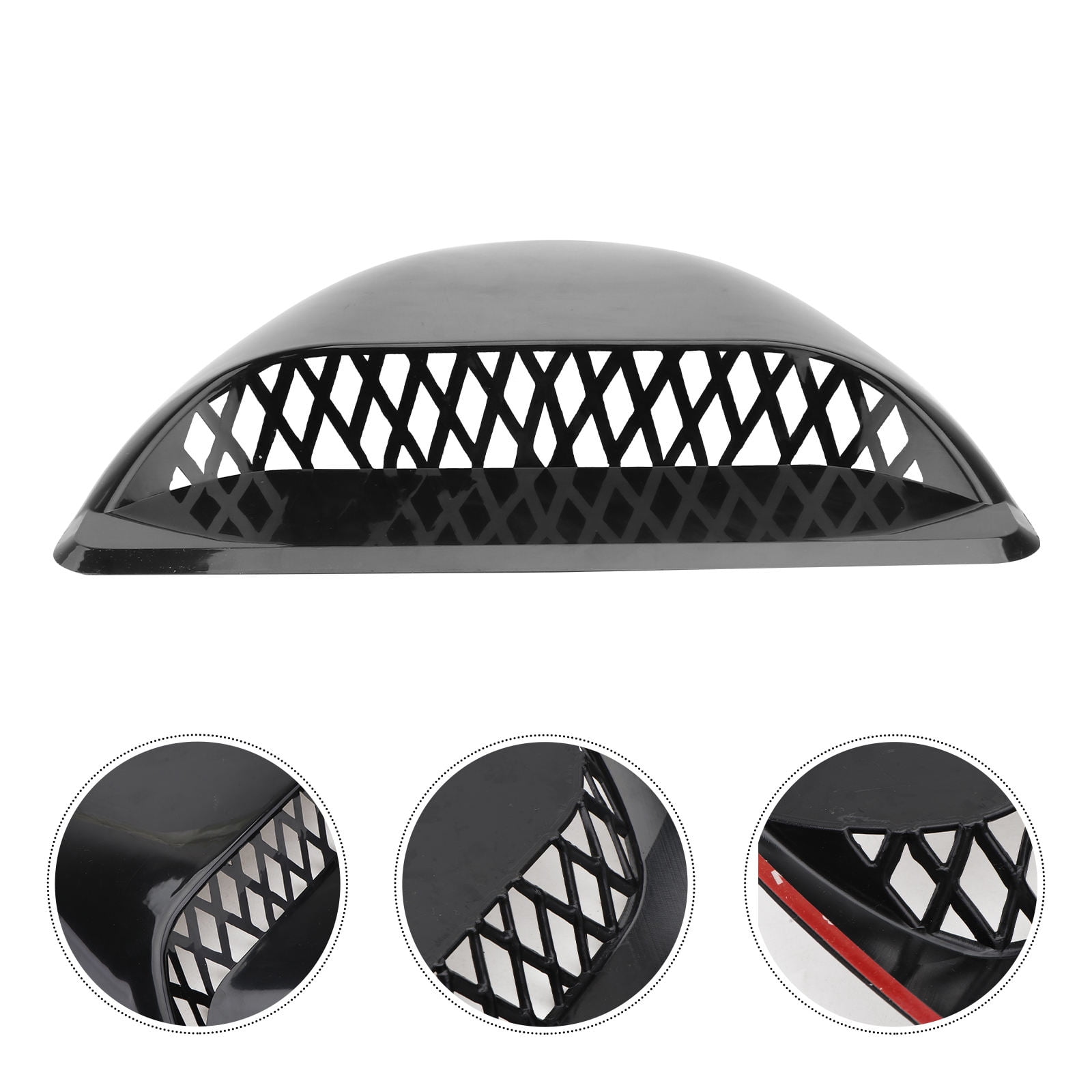 WORGEOUS Automobile Air Decoration Vents Hood Scoops for Cars Black