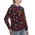 thumbnail image 6 of Lsque Geometric Hearts Pattern Casual Women's Hoodie,Hooded Sweatshirt with Kangaroo Pocket,Pullover Hoodie with Eye-catching Drawstrings-Large, 6 of 7