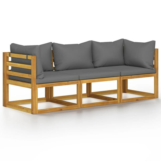 vidaXL Patio with Cushion Solid Acacia Wood -