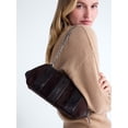 thumbnail image 2 of Scoop Women's Faux Snakeskin Chain Shoulder Bag, Dark Brown, 2 of 6