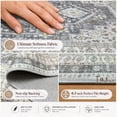 thumbnail image 4 of CYNERA Vintage Distressed Bohemian Runner Rug Gray 2'x10', Soft Machine Washable Foldable Non-Slip Carpet for Hallway Kitchen Entryway Living Room Bedroom, 4 of 8