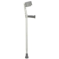 Child Forearm Crutches 20" - 27" adjustable height aluminum with front opening vinyl coated cuffs