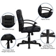 thumbnail image 4 of Pemberly Row Contemporary Mid Back Black Leather Office Chair, 4 of 8
