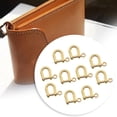 thumbnail image 6 of Tachiuwa 10Pcs Buckles Bracelet Clips Zinc Alloy Screw in Shackle Key Chian Rings Screw Pin for DIY Leather Backpacks Light Gold, 6 of 10