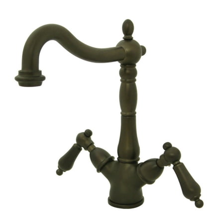 Kingston Brass Ks1495al Heritage 2 Handle Vessel Sink Faucet Oil Rubbed Bronze