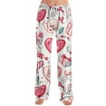 thumbnail image 4 of Hearthz Valentine Pj Pants Heart Print Sleep Pants for Women Spring Drawstring Straight Leg Women Lounge Pants, 4 of 6