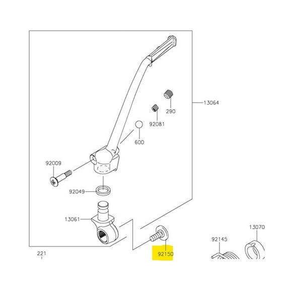 Kawasaki OEM Kickstarter Bolt Muti-Fit 92150-1737 92150-1673