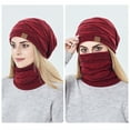 thumbnail image 6 of Bobasndm Winter Skinny Hat Women's Warm Faux Fur Lined Knitted Winter Women Hat Mask Scarf for Women, 6 of 9