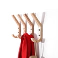 thumbnail image 4 of Wooden Coat Hook, 4 Piece 160mm J Shape Coat Hooks, Upgraded Wall Mounted Towel Hooks, Grade A Oak, Hand Polished Surface, Suitable for Kitchen and Be, 4 of 4