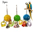 thumbnail image 2 of 3PCS Parrot Hanging Ball Interactive Ring Bird Bite Ball Parrot Hanging Toy, 2 of 10