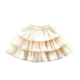 thumbnail image 4 of hoksml Girls Back to School Tiered Ruffle Skirt, Elastic Waist Layered Mini Skirt with Built-in Shorts for Kids, 4 of 9