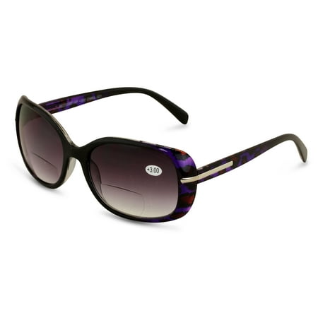 Purple Women's Bifocals Reading Sunglasses Reader Glasses Vintage Outdoor Leopard