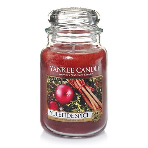 Yankee Candle Holiday Yuletide Spice Large Single Wick Original 22oz Jar Candle