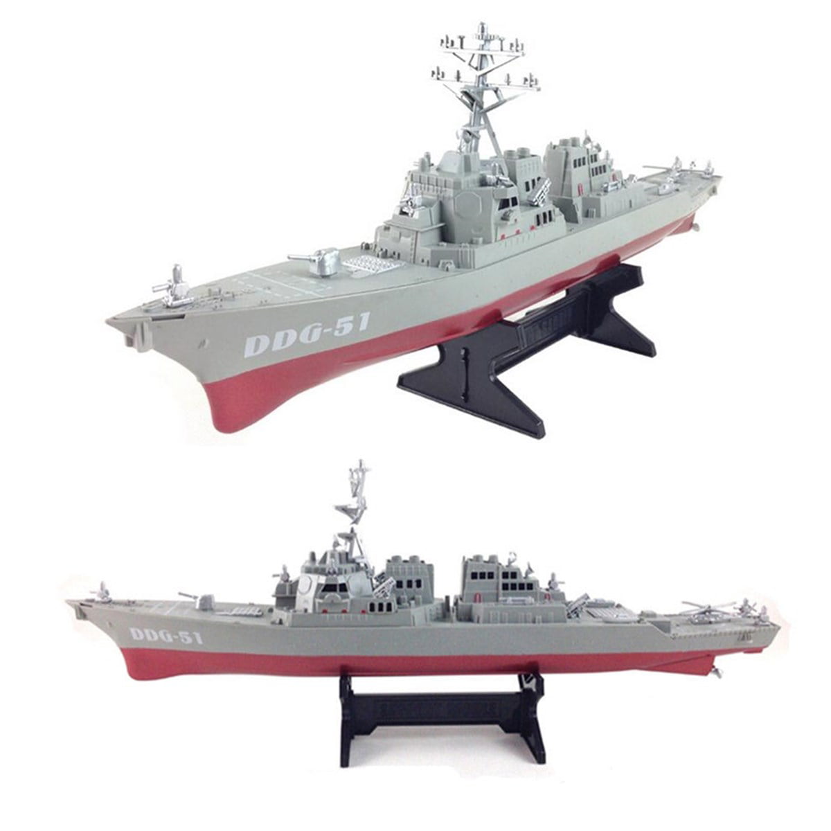 DDG-51 Navy Guided Missile Destroyer Ship Model Static Toys with Display  ~ 