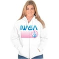 thumbnail image 4 of Vaporwave NASA Worm Logo Shuttle Zip Up Hoodie Men's Women's Brisco Brands L, 4 of 6
