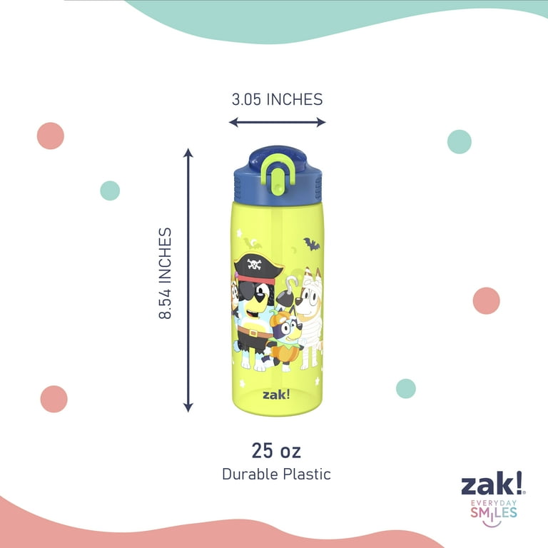 Zak Designs 25oz Bluey Halloween Green Kids Straw Water