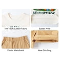 thumbnail image 3 of HILEELANG 2-7T Toddler/Little Boys Easter Egg Hunt Adventure Bunny Explorer 100% Cotton Top & Cotton-Spandex Shorts 2-Piece Outfit Set Size 7T, 3 of 5