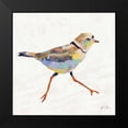 thumbnail image 2 of Vertentes, Jeanette 12x12 Black Modern Framed Museum Art Print Titled - Coastal Plover I Linen, 2 of 5