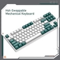 thumbnail image 4 of ZIYOULANG K87 Mechanical Keyboard, TKL 87 Keys Wireless 2.4GHz/Bluetooth 5.1/Wired Custom Coiled USB C Cable RGB Gaming Keyboard, Hot-Swappable Red Switch for PC PS5 PS4 Xbox one Mac Cherry MX, 4 of 13