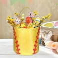 thumbnail image 4 of S SERENABLE Easter Eggs Bags Easter Bunny Baskets Sports Balls Printing Candies Bucket Tote Bag for Children Kids Festival Yellow Softball, 4 of 8