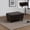 Brown, variant on Black Faux Leather Storage Ottoman for Living Room and Bedroom