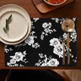 thumbnail image 4 of Pioneer Flower Floral Print Pattern Summer Placemats Table Placemats Set Of 6-Linen Kitchen Washable Placemats Table Mats 12x18 Inch Non-Slip Heat Resistant, 4 of 5