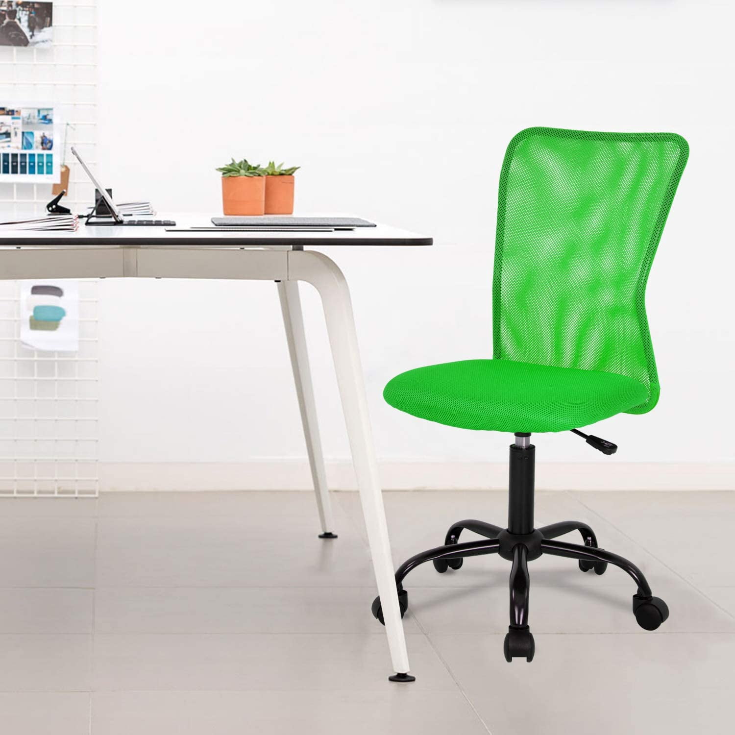 FDW Ergonomic Home Office Chair, Lumbar Support, Rolling Swivel for Women(Green)