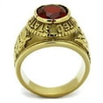 thumbnail image 6 of US Army Ring for Men and Women Unisex Stainless Steel Military Patriotic Ring in Gold with Red Stone Rock, 6 of 11