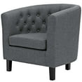 thumbnail image 3 of Modern Contemporary Urban Design Living Room Lounge Club Lobby Armchair and Loveseat Sofa Set, Fabric, Grey Gray, 3 of 6