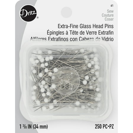UPC: 0072879102581 | Dritz 1-3/8 Extra-Fine Glass Head Pins White 250 Pc