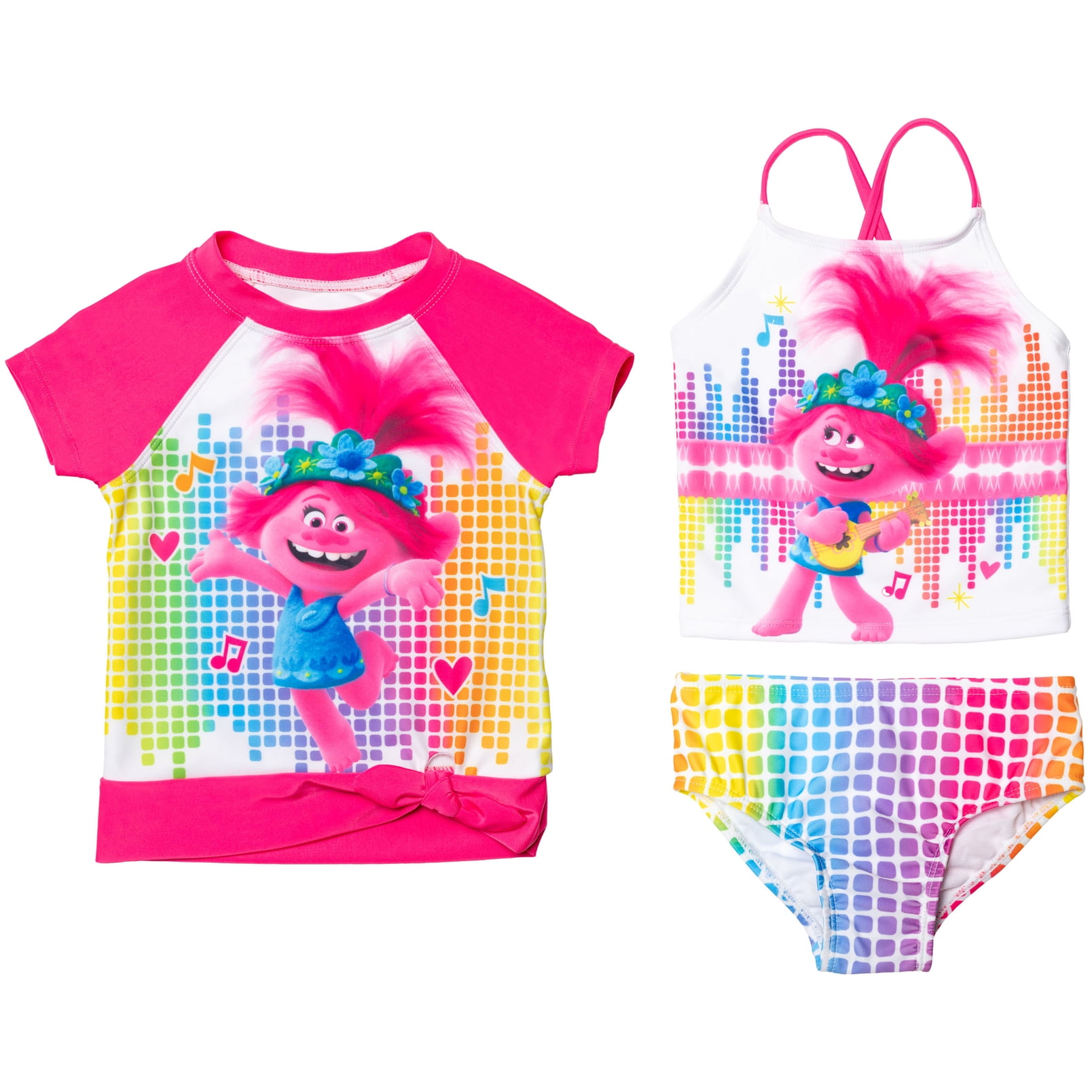 Girls Dreamworks Trolls Brand Poppy pink & Blue Swim Goggles Ages 3+ 