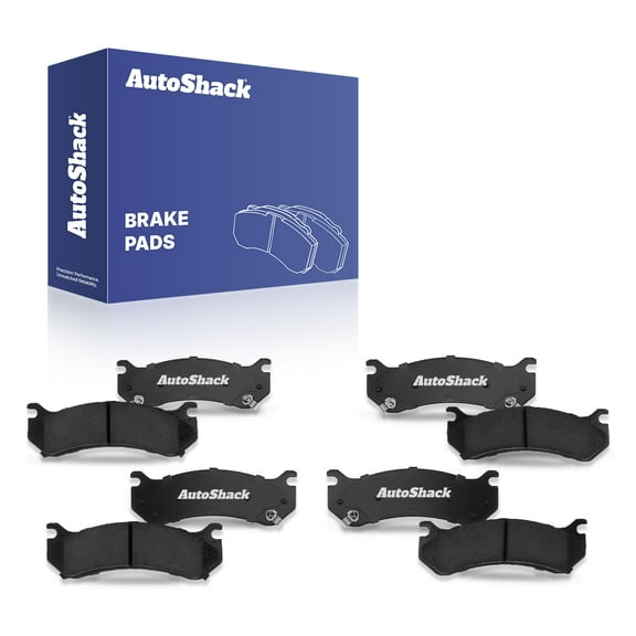 AutoShack Front & Rear Ceramic Brake Pad Set Replacement for 2001-2003 GMC Sierra 1500 HD 2002-2003 Chevrolet Silverado 1500 HD 8-PC