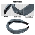 thumbnail image 3 of Diadema de Terciopelo Anudadas Unique Bargains gris 1.2 Pulgadas ancho, 3 of 7