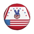 thumbnail image 2 of ZNDUO American Flag Finger Pattern Spare Tire Cover, Universal Fit for Jeep Trailer RV SUV Camper Vehicle Waterproof Dust Tire Cover 14 inch, 2 of 8