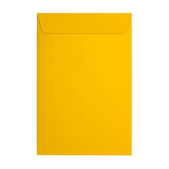 JAM Paper 6 x 9 Open End Envelopes Sunflower Yellow 50 Pack (EX1644-12-50)
