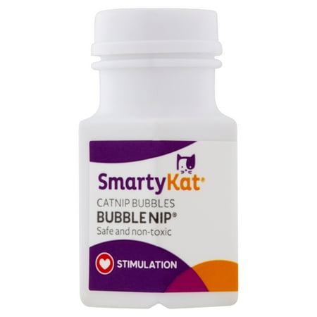 Catnip Terry Cat - (2 pack) SmartyKat® Bubble Nip™ 0.6oz Catnip Bubbles, Trial Size