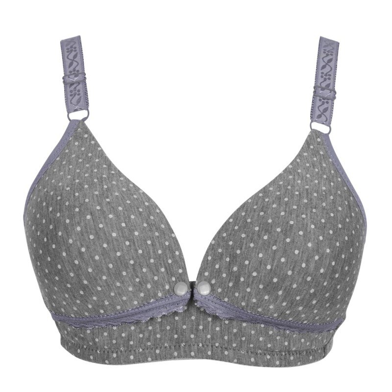 Wisremt Front Closure Maternity Nursing Bras Dot Seamless Brassiere
