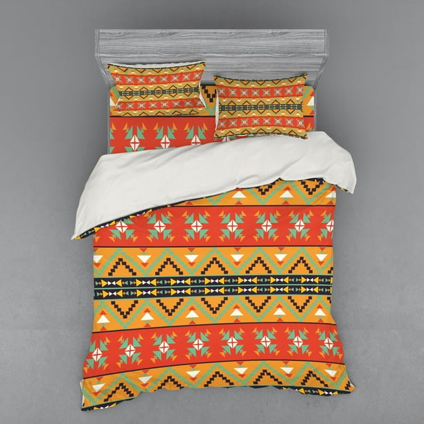 Abstract Duvet Cover Set Tribal Pattern Aztec Motifs With Zigzags Geometric Design Bedding Shams And Fitted Sheet 3 Sizes By Ambesonne Com - Aztec Tribal Pattern Bedding Abstract Duvet Cover Set Tribal Pattern Aztec Motifs With Zigzags Geometric Design Bedding Shams And Fitted Sheet 3 Sizes By Ambesonne Com - Aztec Tribal Pattern Bedding