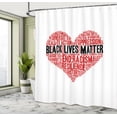 thumbnail image 4 of Ambesonne Black Lives Matter Shower Curtain, End Racism Plot, 69"Wx75"L, Charcoal Grey and Ruby, 4 of 4