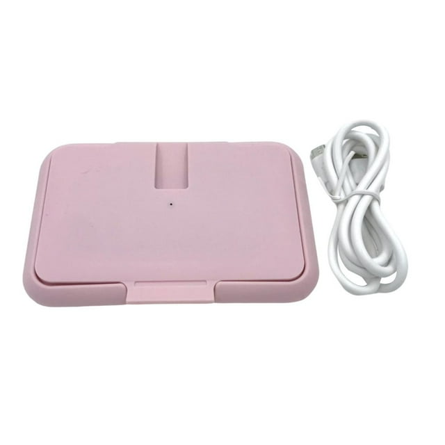 Chauffe-serviettes Portable Boîte Chauffante Chauffe-Papier Recharge USB Bébé Humide Rose