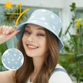 thumbnail image 5 of Sombrero De Pescador para Mujer - Sombrero De Pescador De Algodón Reversible Sol De Playa Sombreros De Cubo Plegables De Doble Cara Gorra Estética con Estampado De Margaritas para Mujeres Adolescentes, 5 of 5