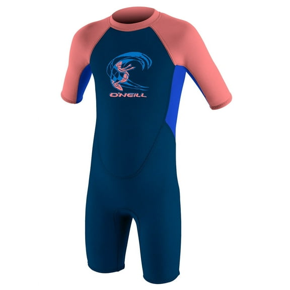 O'Neill Reactor toddler shorty wetsuit Youth 1 Slate/tahitian blue/coral (4867)
