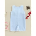 thumbnail image 4 of Newborn Baby Boy Girl 1st Birthday Golf Outfits Sleeveless Stripe Tank Romper Embroidery Jumpsuit Summer Clothes, 4 of 8