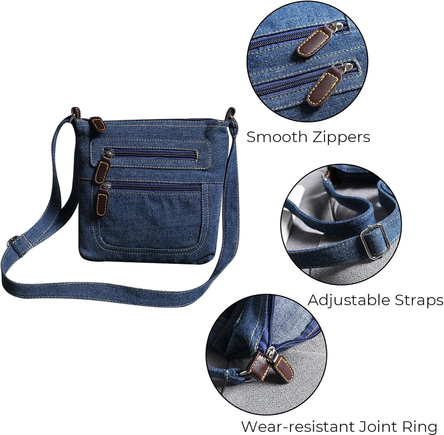 Crossbody Purses for Women Trendy Denim Small Cross Body Bag for Cell Phone Wallet